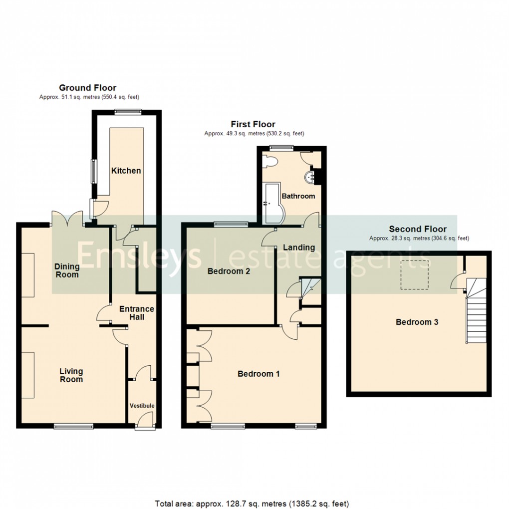 Floorplan for Main Street, Scholes, Leeds