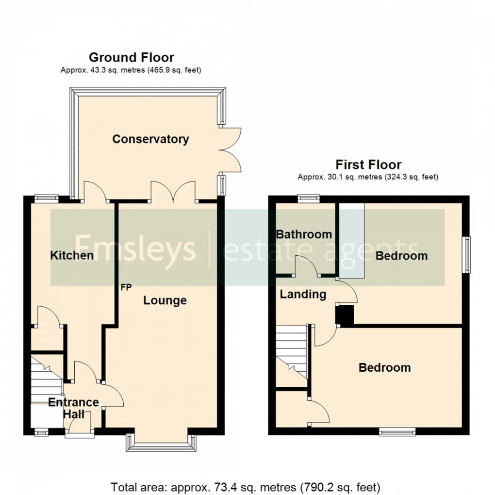 Floorplan for Falcon Drive, Castleford, Wakefield