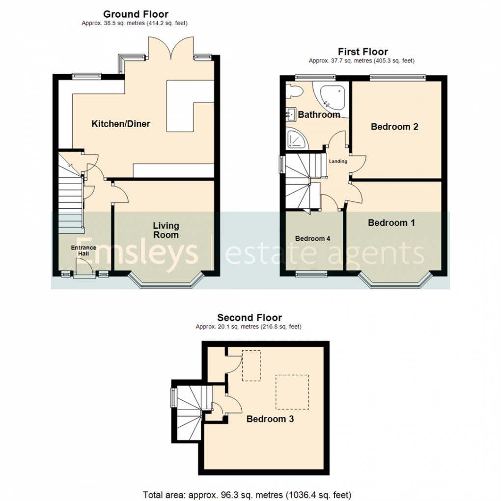 Floorplan for Hawkhill Gardens, Leeds