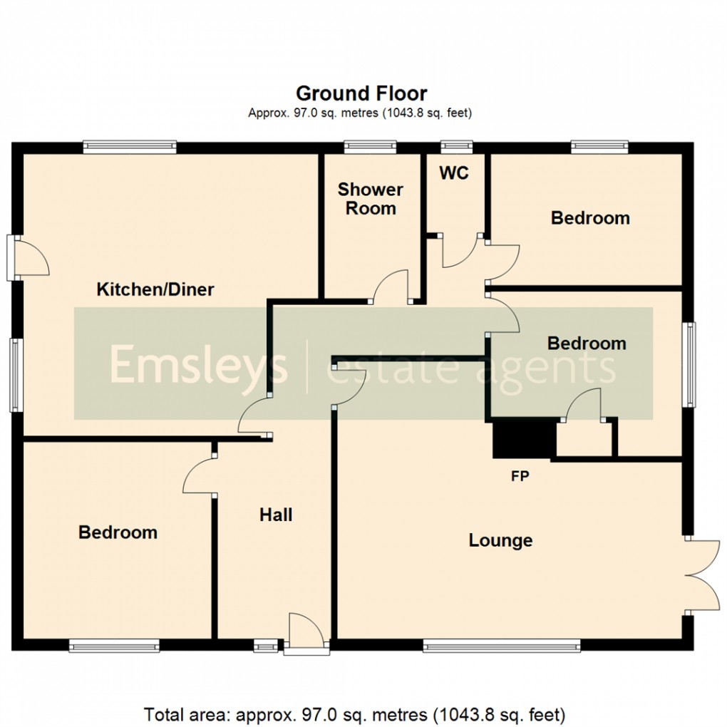 Floorplan for Sutton Lane, Sutton, Knottingley