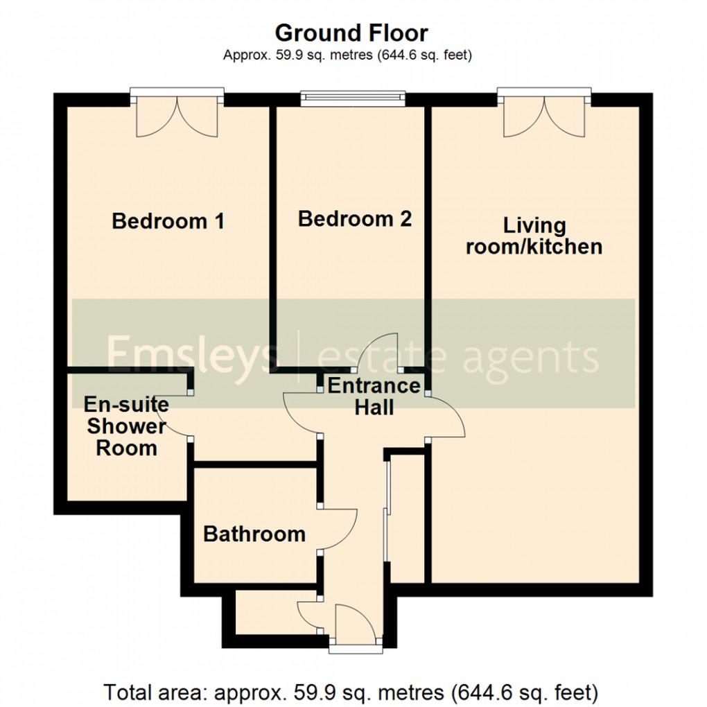 Floorplan for Fenton Place, New Forrest Village, Leeds