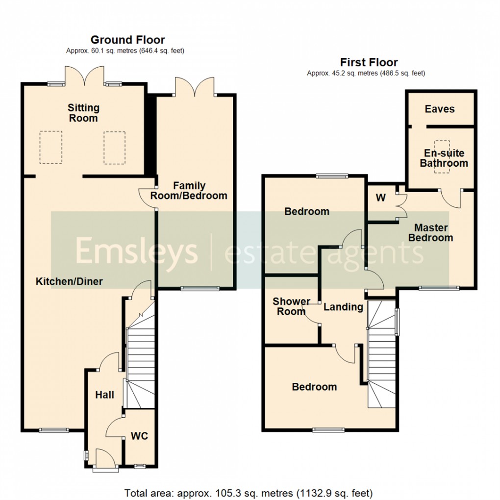 Floorplan for Bridge Close, Church Fenton, Tadcaster