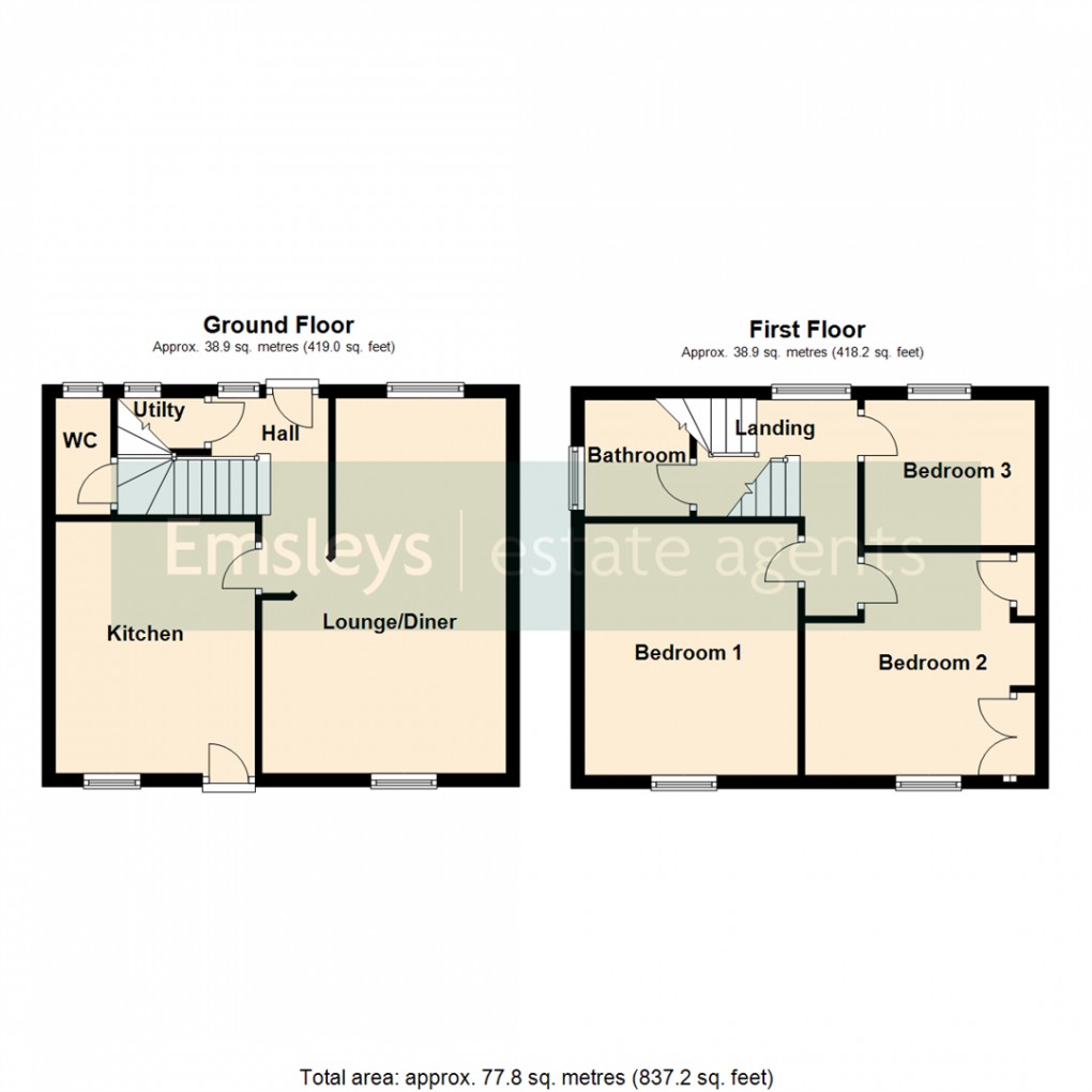 Floorplan for Highfield Villas, Sherburn In Elmet, Leeds