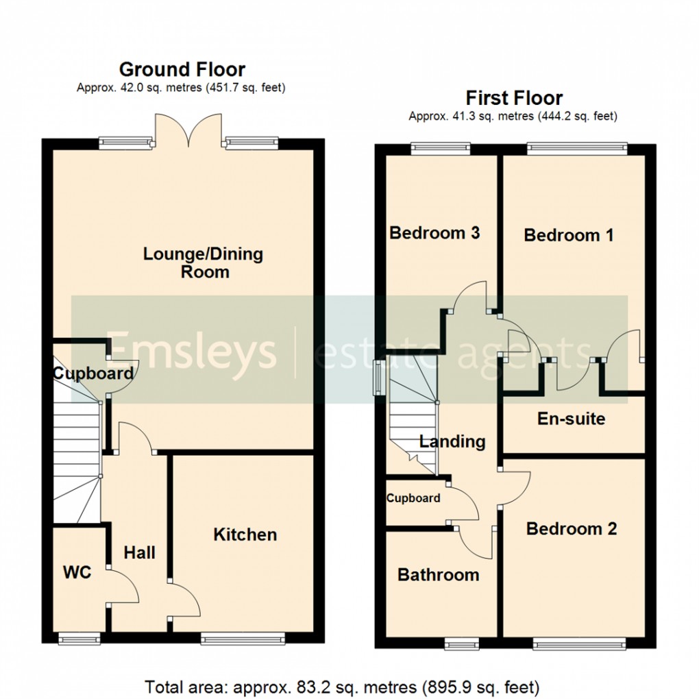 Floorplan for Bridge Close, Church Fenton, Tadcaster