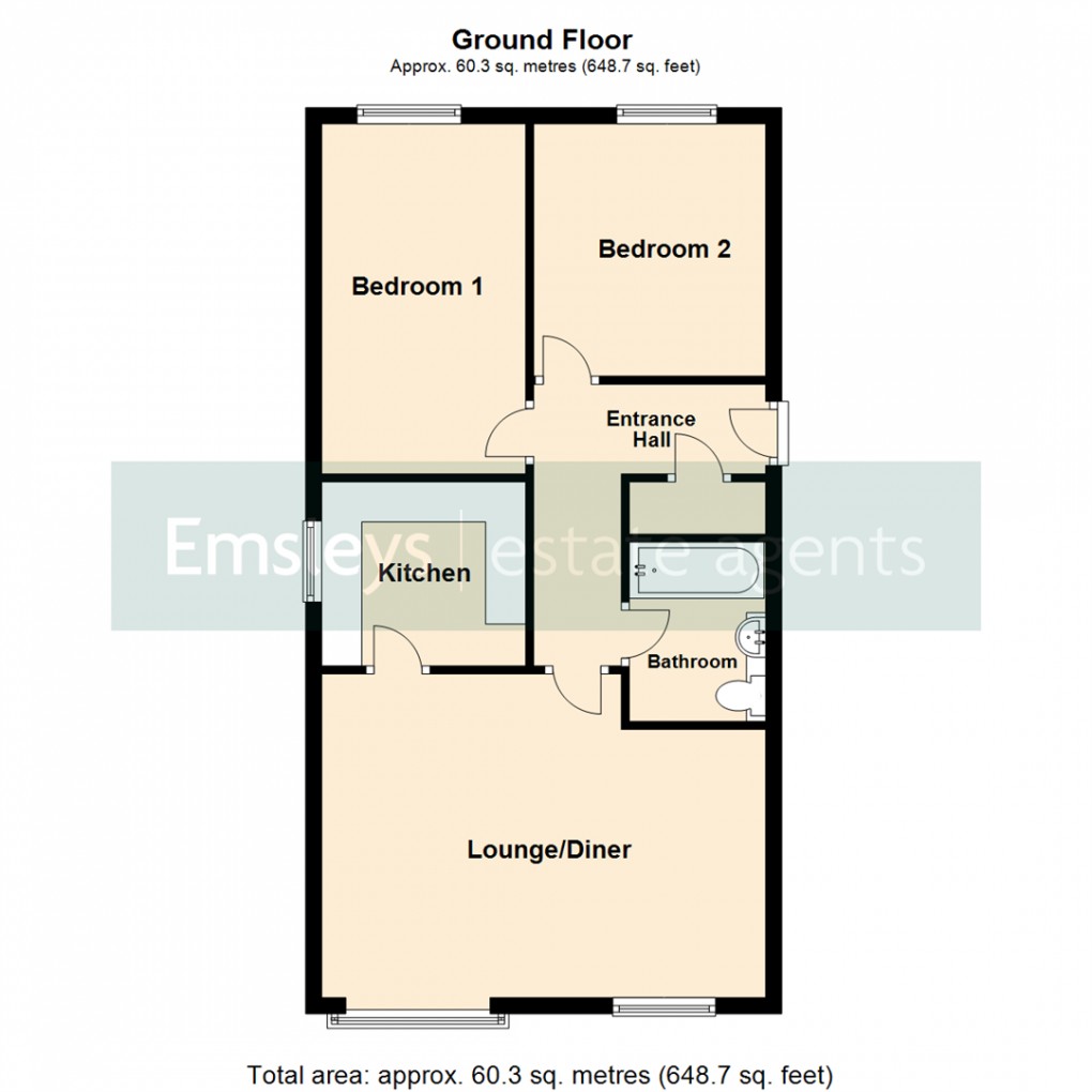 Floorplan for Sandbed Lawns, Leeds