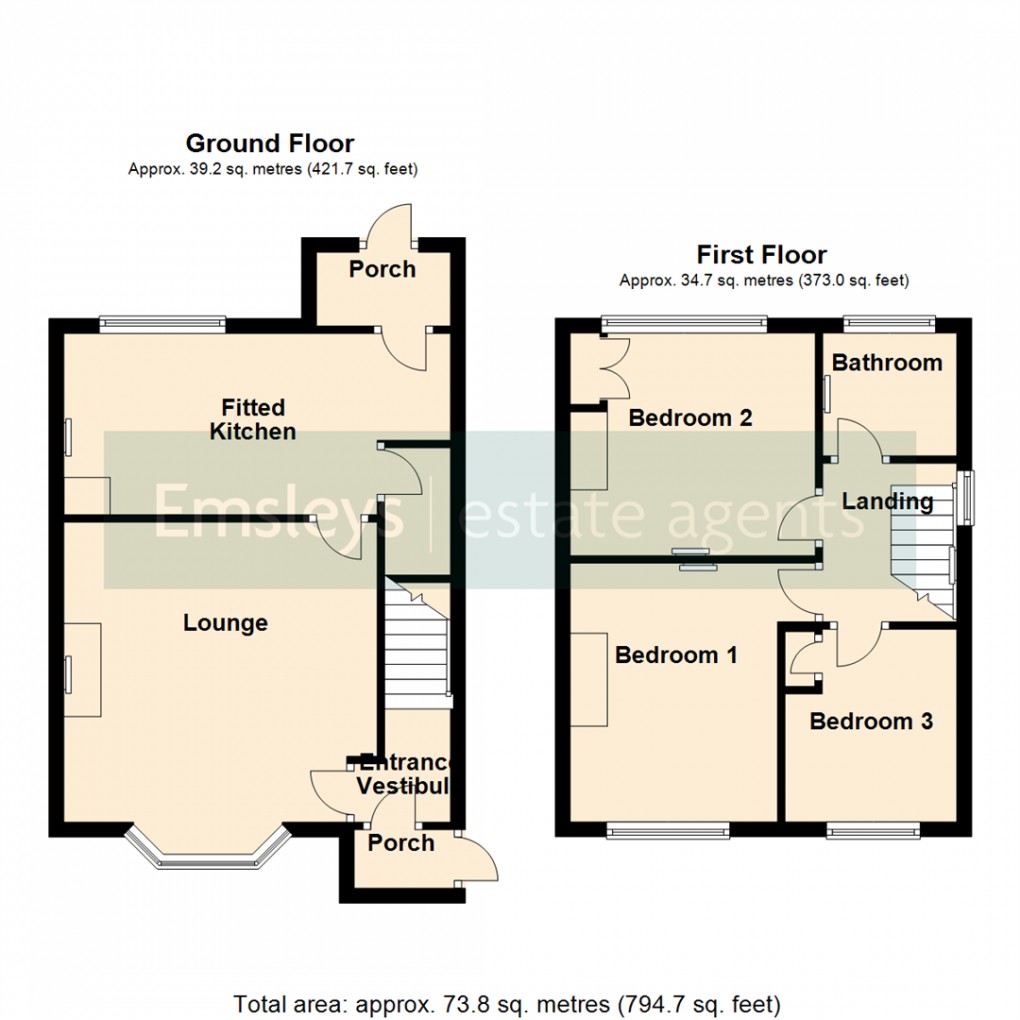 Floorplan for Hastings Crescent, Castleford