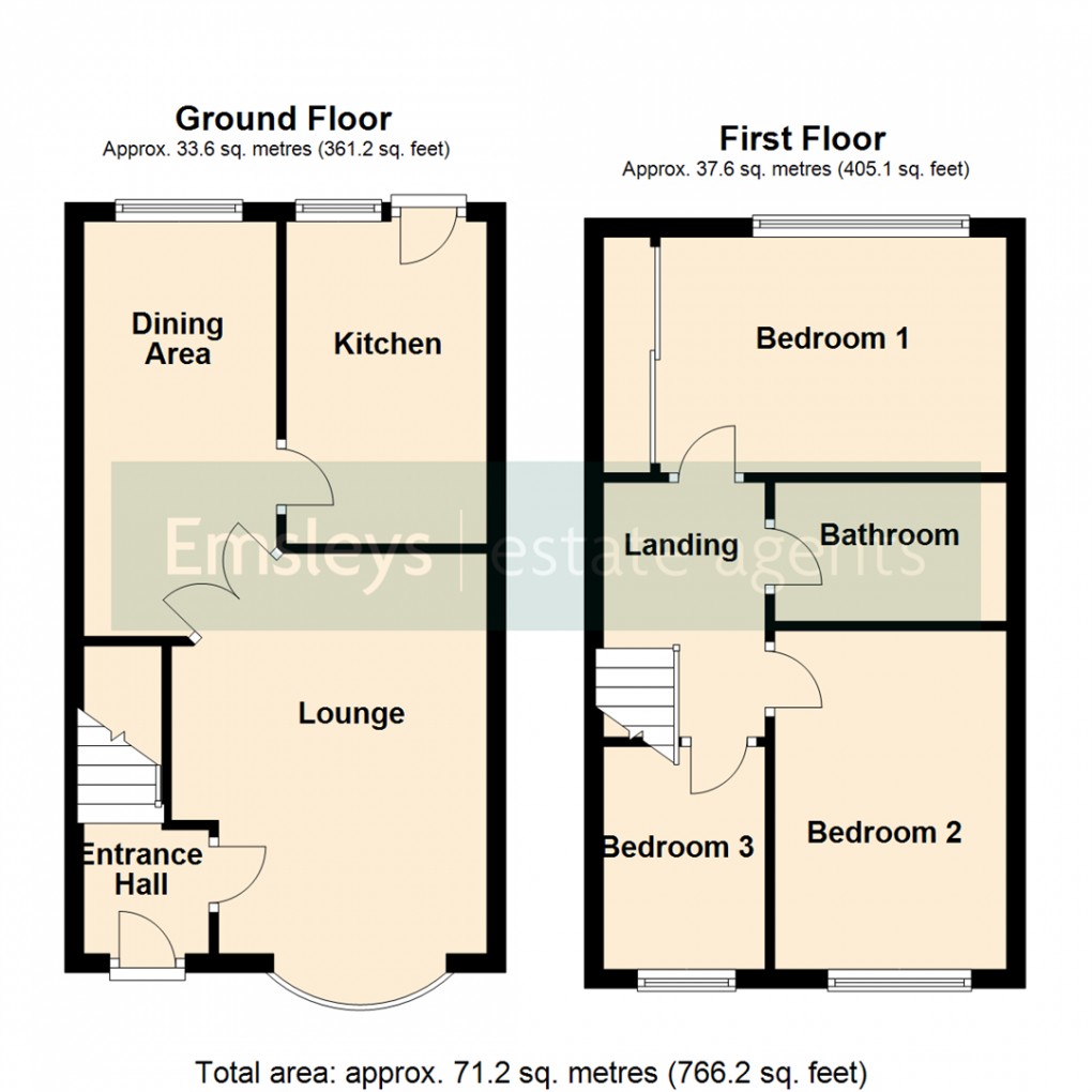 Floorplan for Gainsborough Way, Stanley, Wakefield