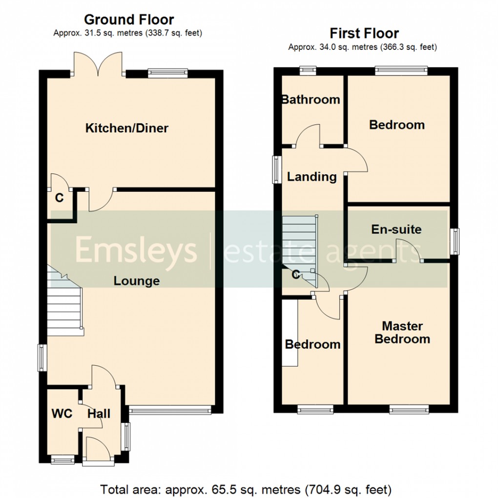 Floorplan for Copperfield Close, Sherburn in Elmet, Leeds