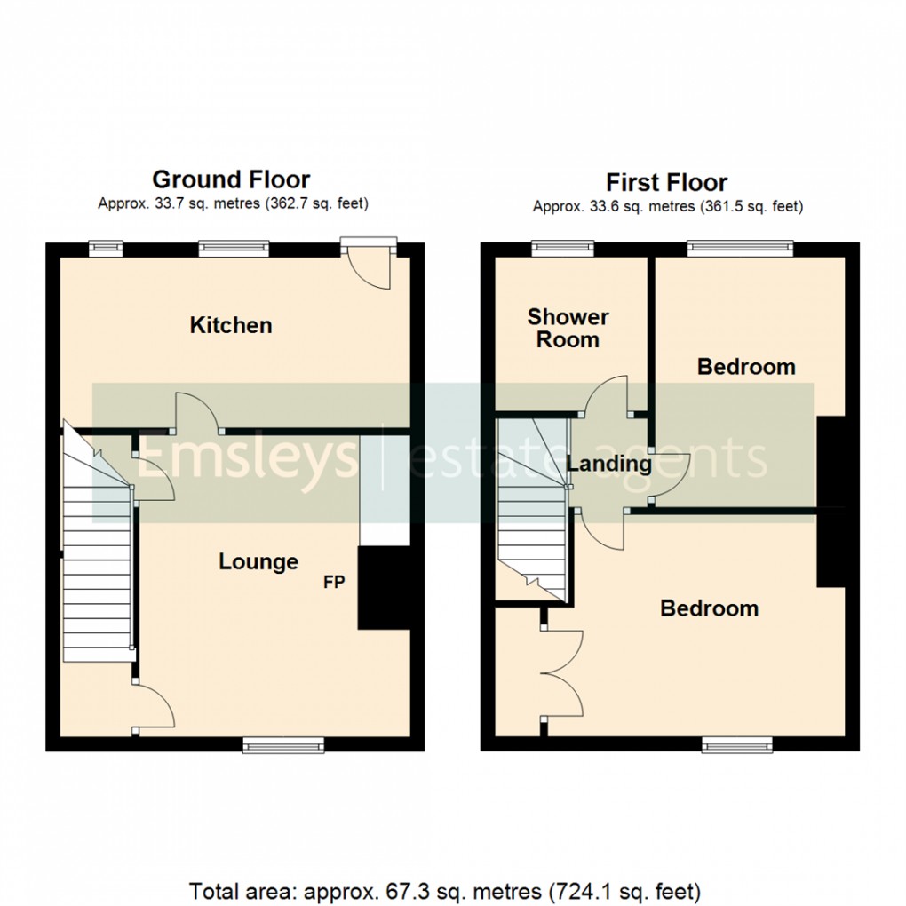 Floorplan for Station Road, Kippax, Leeds