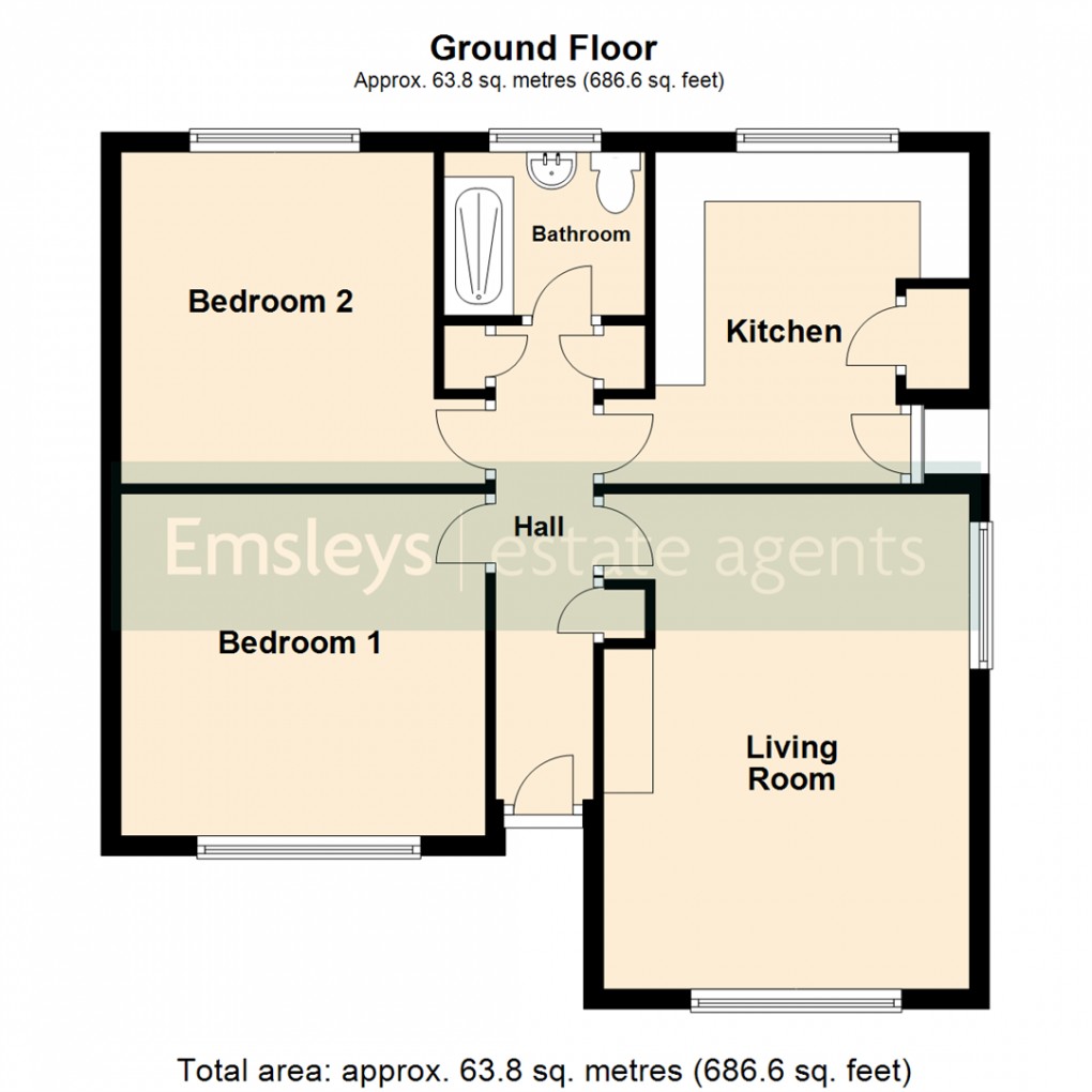 Floorplan for Templegate Road, Leeds