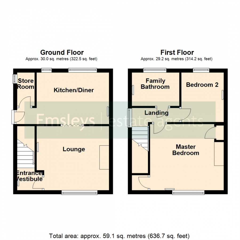 Floorplan for Oak Drive, Garforth, Leeds