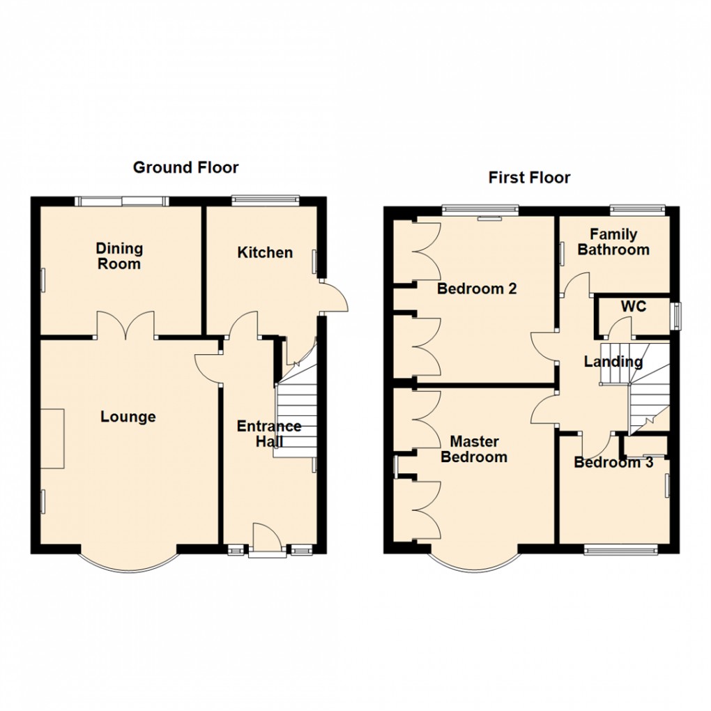 Floorplan for Montague Crescent, Garforth, Leeds