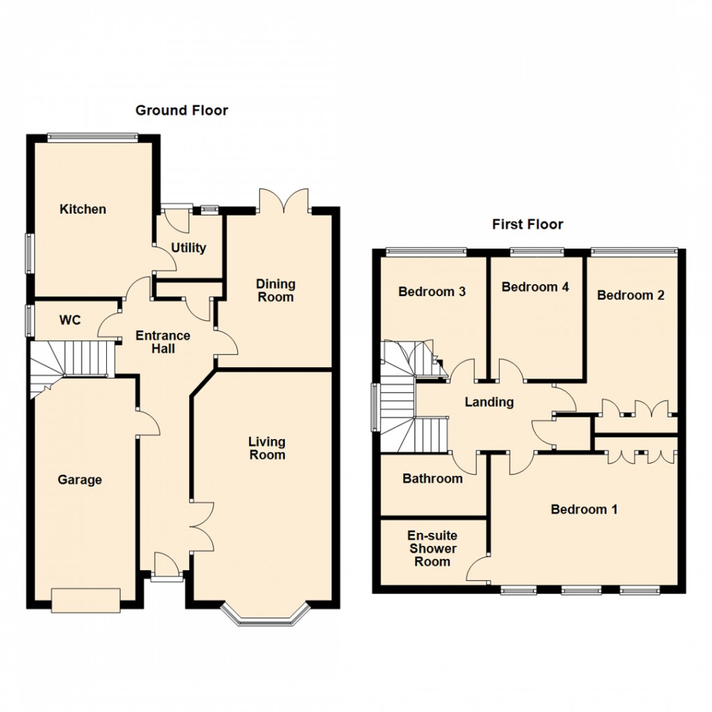 Floorplan for Burnleys Mews, Methley, Leeds