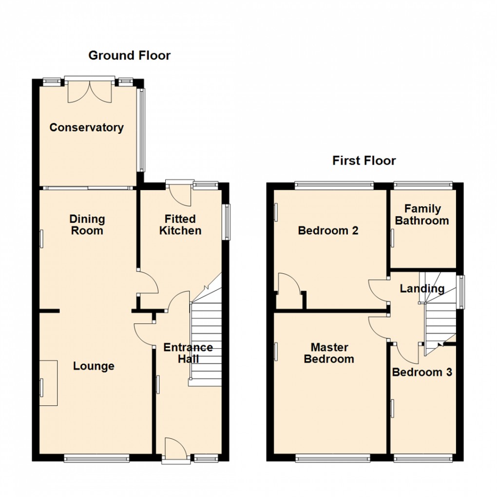 Floorplan for Ribblesdale Avenue, Garforth, Leeds