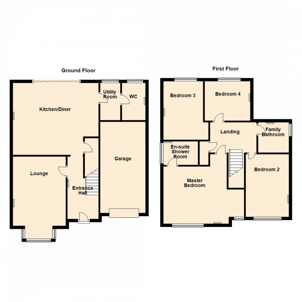 Floorplan for Meadow Drive, Micklefield, Leeds