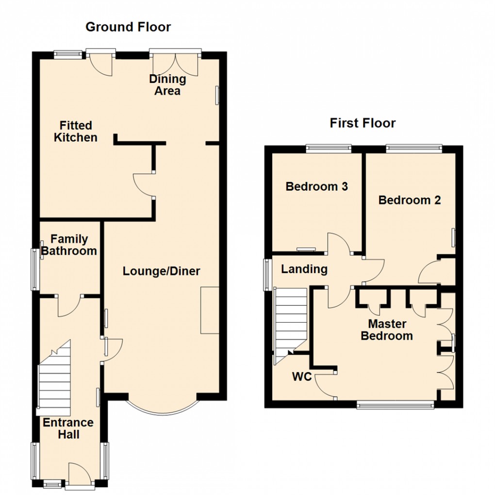 Floorplan for Eskdale Grove, Garforth, Leeds