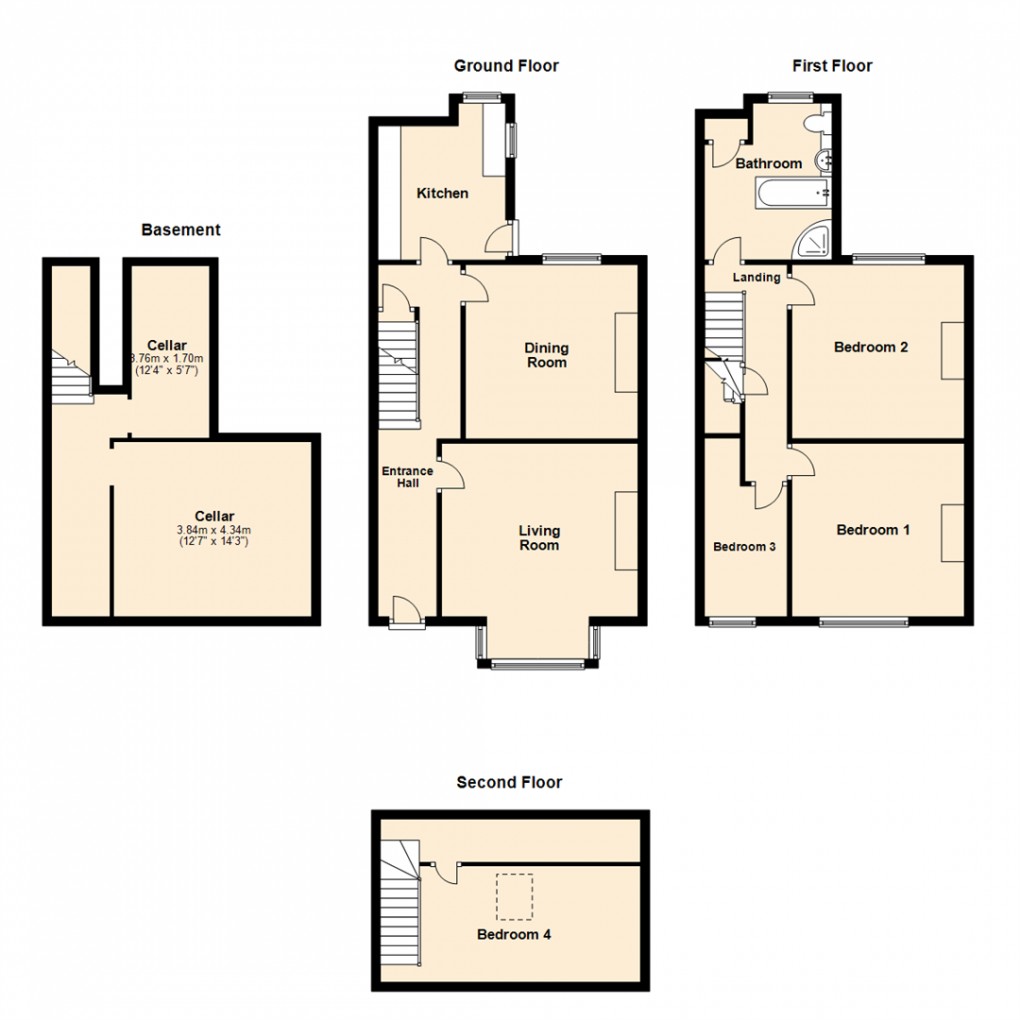 Floorplan for Ashfield Terrace, Leeds