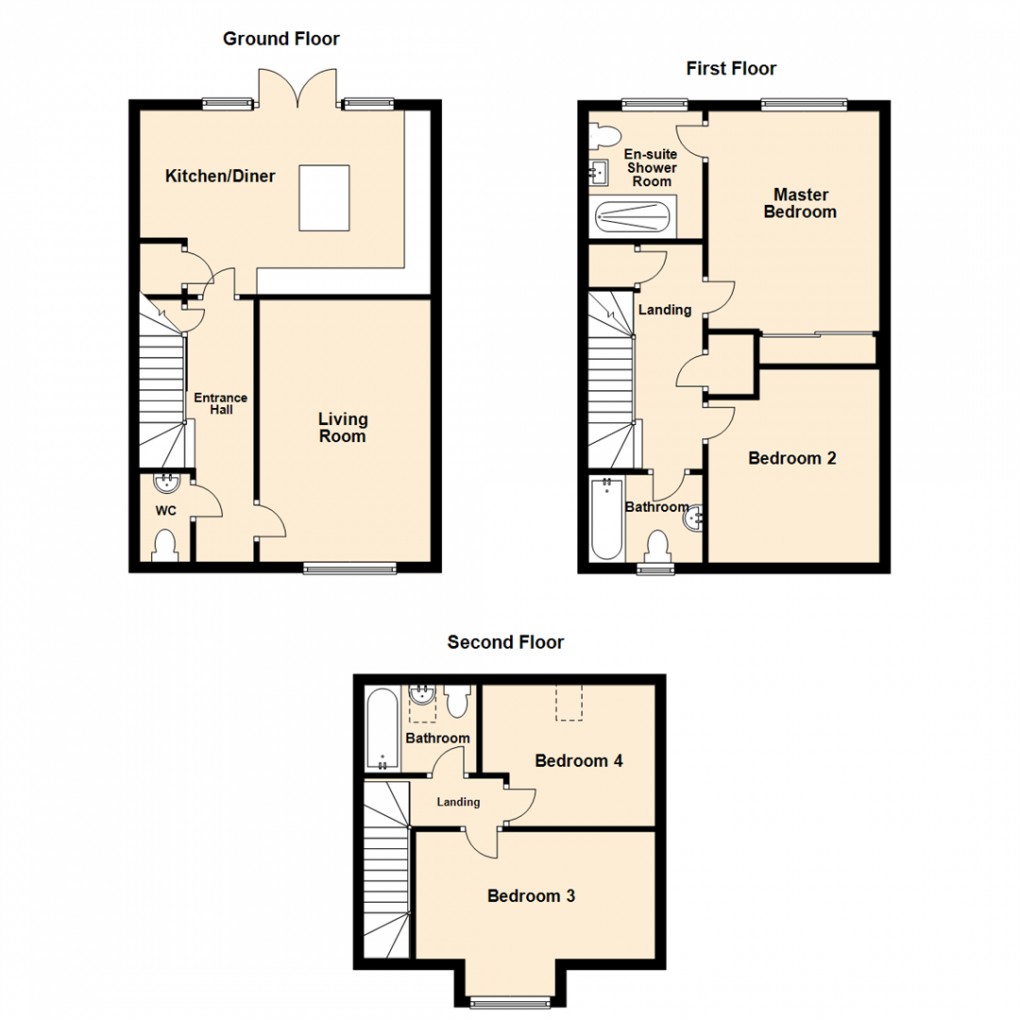 Floorplan for Barrington Way, Thorpe Park, Leeds