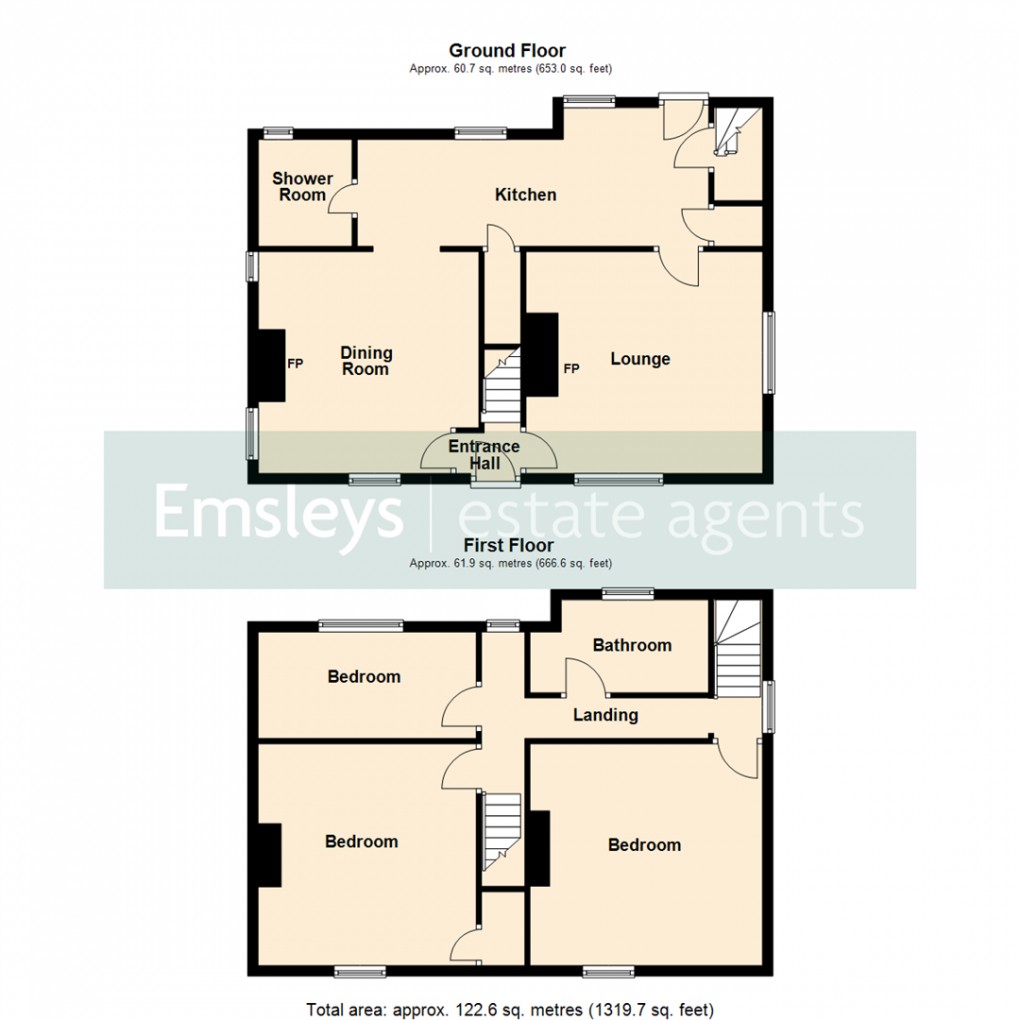 Floorplan for Hillam Lane, Hillam, Leeds