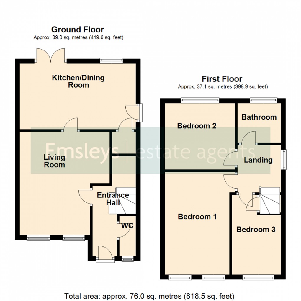 Floorplan for Castlefields, Rothwell, Leeds