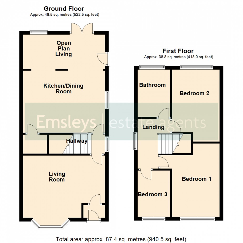 Floorplan for Stone Brig Green, Rothwell, Leeds