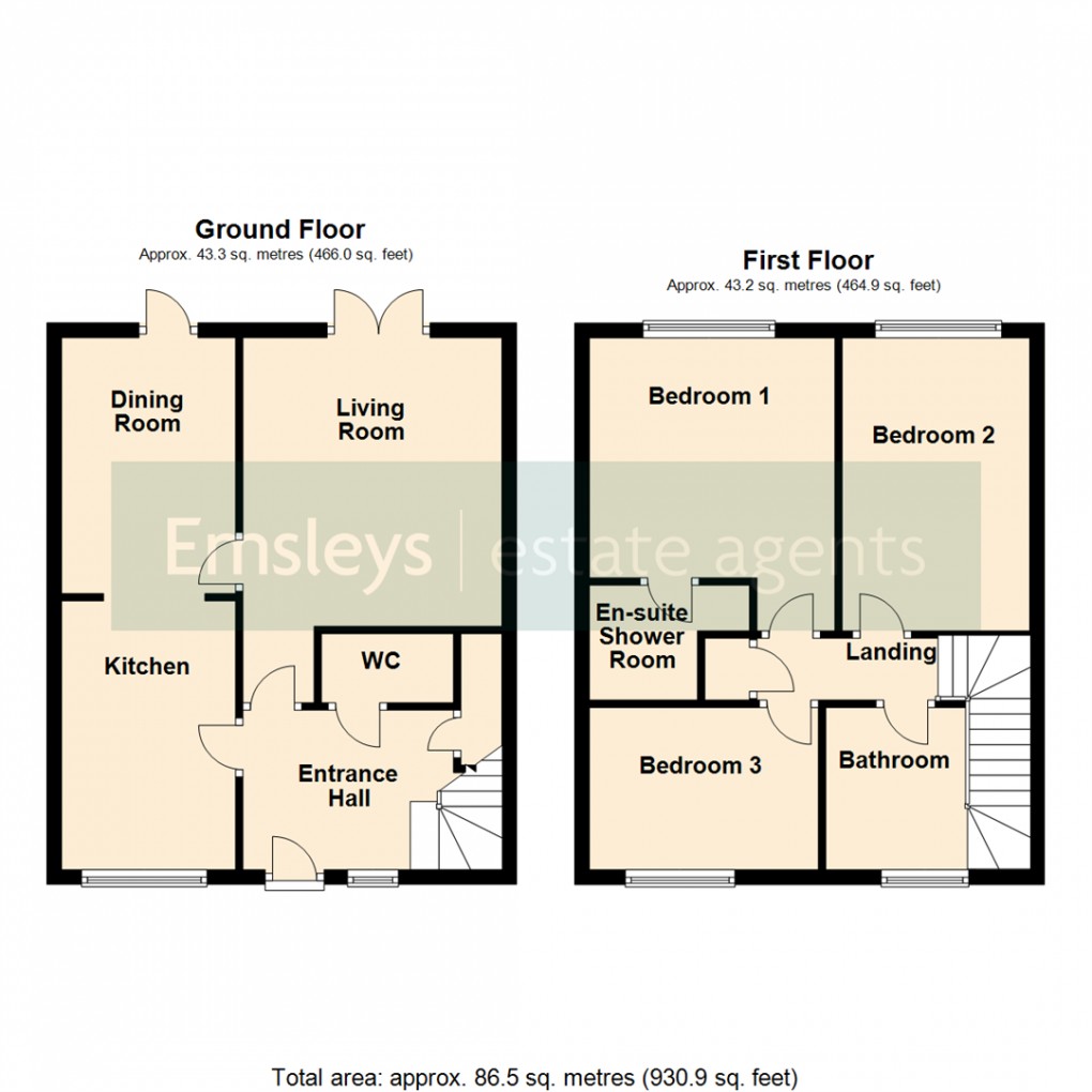 Floorplan for Violet Road, East Ardsley, Wakefield