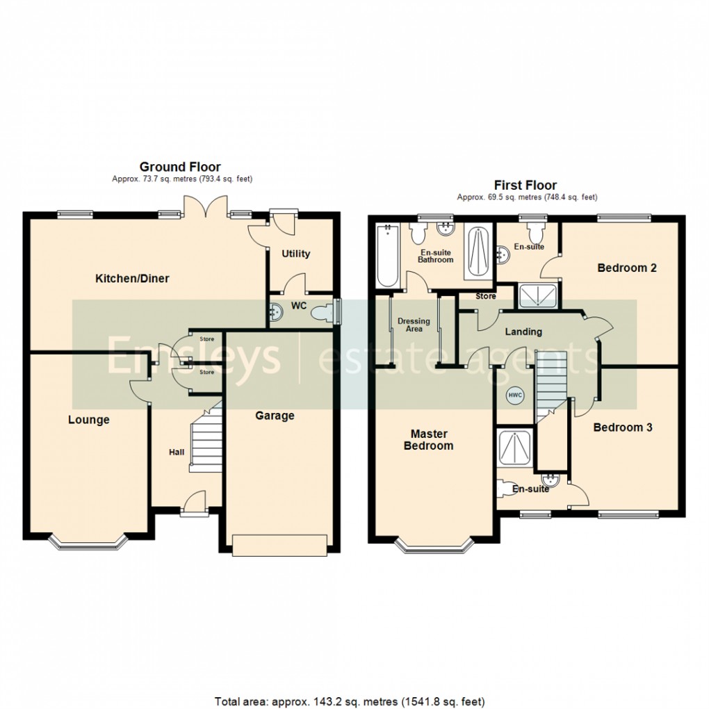 Floorplan for 123 Conisbrough Grove, Garforth, Leeds