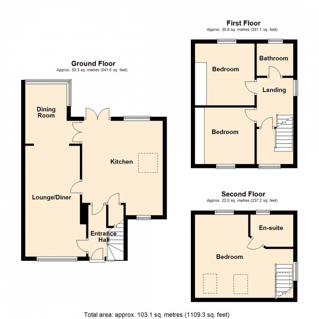 Floorplan for Valley Ridge, Kippax, Leeds