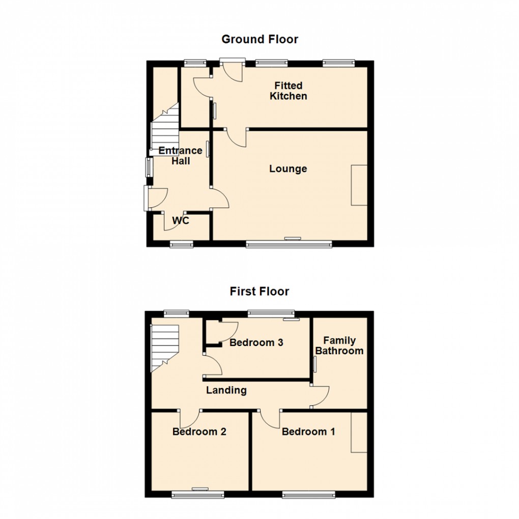 Floorplan for Oak Avenue, Garforth, Leeds