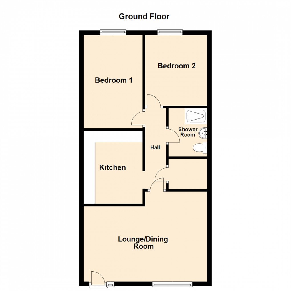 Floorplan for Sandbed Lawns, Crossgates, Leeds