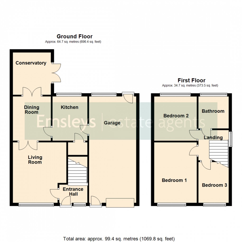 Floorplan for Queens Drive, Carlton, Wakefield