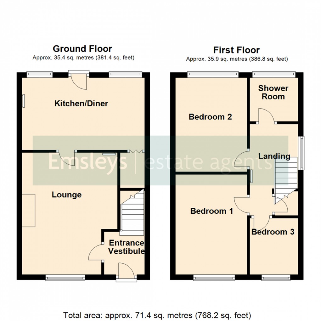 Floorplan for Coupland Road, Garforth. Leeds